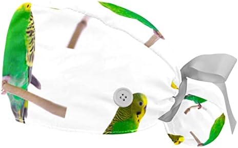 Çalışan KİMLİĞİ Renkli Kordon ile 2 Adet Ayarlanabilir Kabarık Şapkalar Düğmeler ve Ter Bandı Şerit Kafa Kravat Kapakları