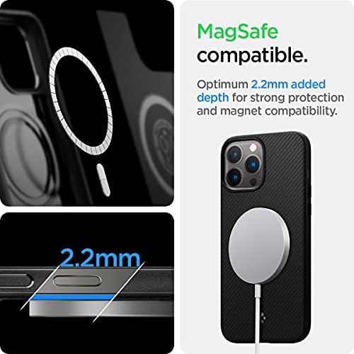 Spigen Mag Zırhı (MagFit) MagSafe ile Uyumlu iPhone 13 Pro Kılıf için Tasarlandı (2020) - Mat Siyah