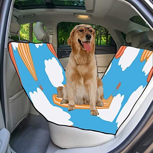 ENEVOTX Köpek Koltuğu Kapağı Özel Kalp Şeklinde Sıcak Hava Balonu Köpekler için Sevimli Baskı Araba Koltuğu Kapakları