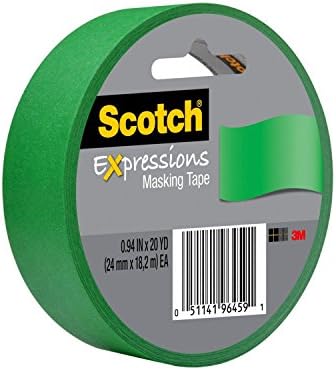 Scotch Expressions Maskeleme Bandı, 3 Çekirdek, 0,94 X 20 Yds, Birincil Yeşil