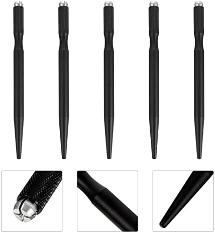 Manuel Dövme Kalıcı Kaş Kalemi: İğneli 2 Takım 5 adet Microblading Kalem Manuel Kaş Dövmesi için Kalıcı makyaj kalemi