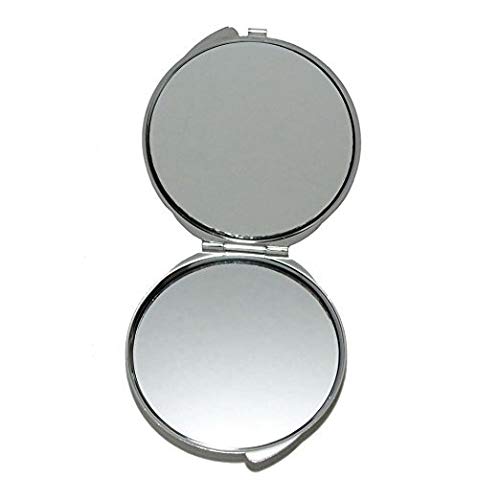 Kompakt Ayna Yuvarlak Kompakt Ayna Çift taraflı, Erkekler/Kadınlar için Kedi aynası, 1 X 2X Büyüteç