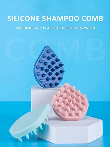 MUCO Saç Masajı Saç Derisi Saç Büyümesi için, Şampuan baş masaj aleti Saç Derisi Fırçası Kepek Temizleme Silikon Saç