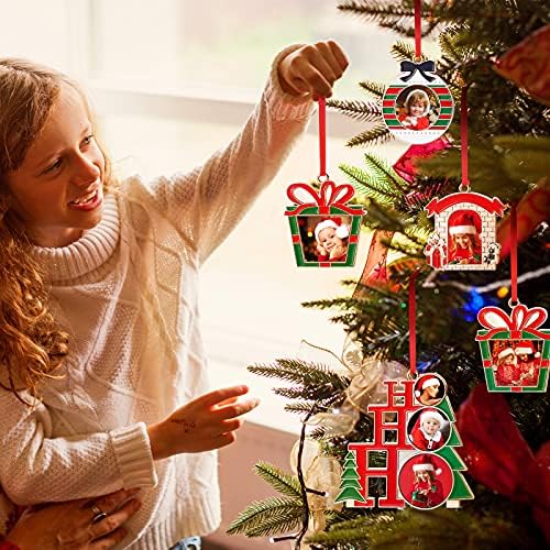 Hotop Sublime Metal Noel Ağacı süsler Noel ağacı askı süsleri Metal noel kolye ısı basın süs DIY Craft için Noel ağacı