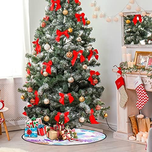 Kelebek Gökkuşağı Noel Ağacı Mat Su Geçirmez Ağacı Standı Tepsi Mat Halı Altında Noel Ağacı Aksesuar için Noel Tatil