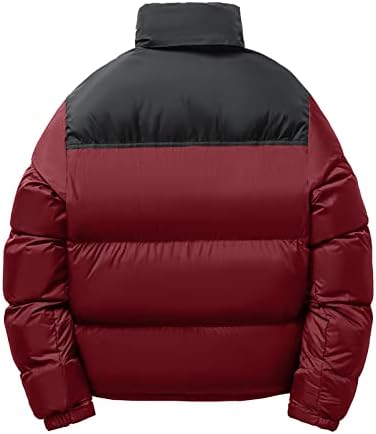 Erkek Sonbahar ve Kış Ceket Ceketler Renk Eşleştirme Kapşonlu Rüzgar Geçirmez Uzun Kollu Ceket Fermuarlı Cebi Ceket