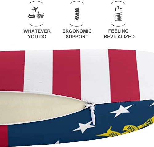 Amerikan ve Gürcistan Devlet Bayrağı seyahat boyun yastığı U Şekli Baş ve Boyun destek yastığı Bellek Köpük Kafalık