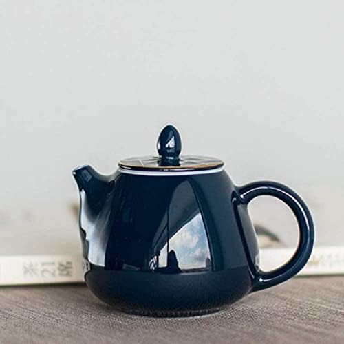 Su ısıtıcısı çaydanlık Vintage stil Ji Qing Sır Altın Tel demlik Seramik çay seti cezve el yapımı çaydanlık Demlik