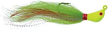 Kasırga Striptizci Chartreuse SBJ15-10 Bucktail Jig Süper Keskin / El Bağlı / 1.5 Oz