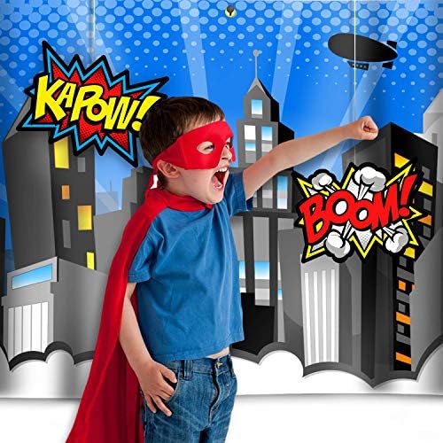 Bigtime Işaretleri XL Süper Kahraman Zemin ile 6 Komik Eylem Kelime fotoğraf kabini Sahne-Övgü Herhangi Bir Süper