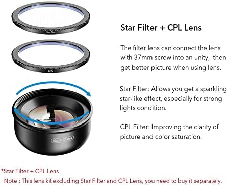 SDGH 100mm Süper Makro Telefon Kamera Lensi Mobil Teleskop 4K Makro Lens Tüm Akıllı Telefonlar için