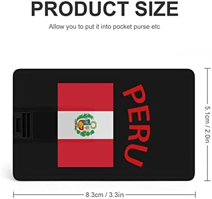 Peru Bayrağı USB 2.0 Flash Sürücüler Memory Stick Kredi Kartı Şekli
