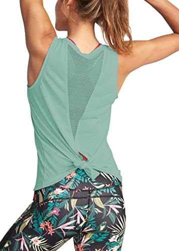 Bestisun Bayan Egzersiz Gömlek Örgü Egzersiz Kadınlar için Yoga Gömlek Tops
