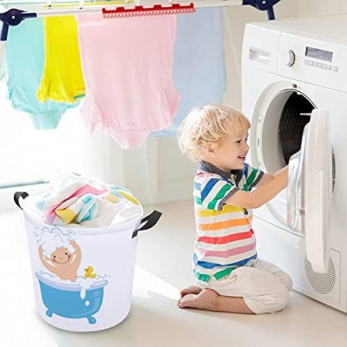 FoDuoDuo çamaşır sepeti Bir Çocuk Alarak Hubble - kabarcık çamaşır sepeti Kolları İle Katlanabilir Sepet Kirli giysi