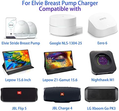 Elvie Göğüs Pompası Şarj Cihazı için 5V USB C Şarj Cihazı, JBL Kablosuz Hoparlör Şarjı 4 5, Darbe 4, Çevirme 5, Aşırı3,