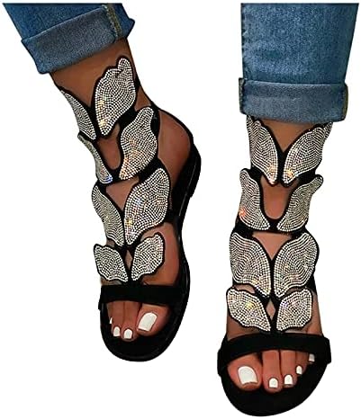 Masbird Sandalet Kadınlar için Yaz Rahat Bohemian plaj sandaletleri Ayak Bileği Kayışı Moda Rahat Gladyatör Flip Flop