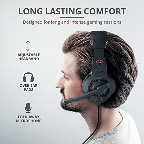 Trust Gaming GXT 310 Kablolu Stereo Kulaklık-Baş üstü-Çevresel-Siyah-36 Ohm - 20 Hz