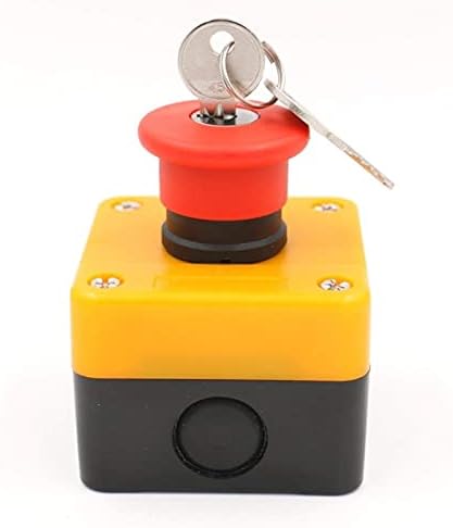 DJDLFA 660v Kırmızı İşareti Acil Durdurma basmalı düğme anahtarı ve Anahtar