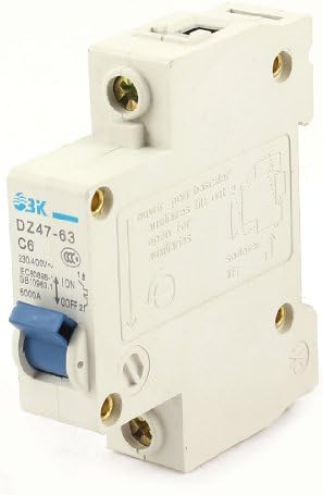 Aexit DZ47 - 63 C6 Dağıtım elektrik 1 Kutuplu AC 230V / 400V 6A Mini Aşırı Yüklenmiş Minyatür devre kesici