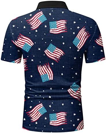 2023 Yeni Erkek Moda İlkbahar Yaz Rahat Kısa Kollu Yatak Açma Boyun Bayrağı Baskılı T Shirt Üst Bluz Cep