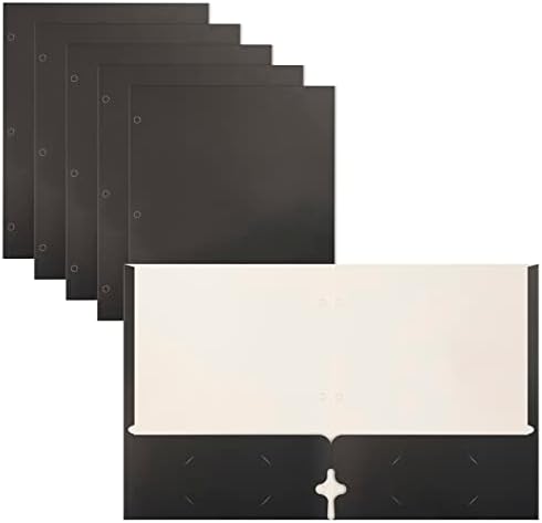 İki Cep Portföy Klasörü, 50'li Paket, Siyah, Letter Size Kağıt Klasörleri, Better Office Products, 50 Adet, Siyah