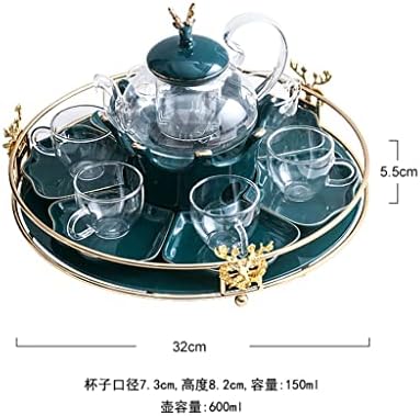 ZLXDP çiçek çaydanlık seti cam ev su Seti öğleden Sonra Çay Meyve Çiçek demlik çay seti mum ısıtma çay hediyeler