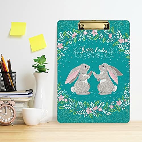 ALAZA Mutlu paskalya tavşanı Tavşan Çiçek Panoları Çocuklar için Öğrenci Kadın Erkek Mektup Boyutu Plastik Düşük Profilli