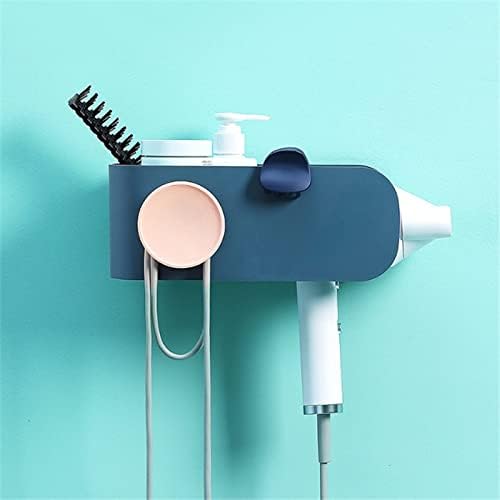 BKDFD Saç Kurutma Makinesi Ücretsiz Delme Banyo Tuvalet Saç Kurutma Makinesi Braketi Ev Depolama Malzemeleri (Renk: