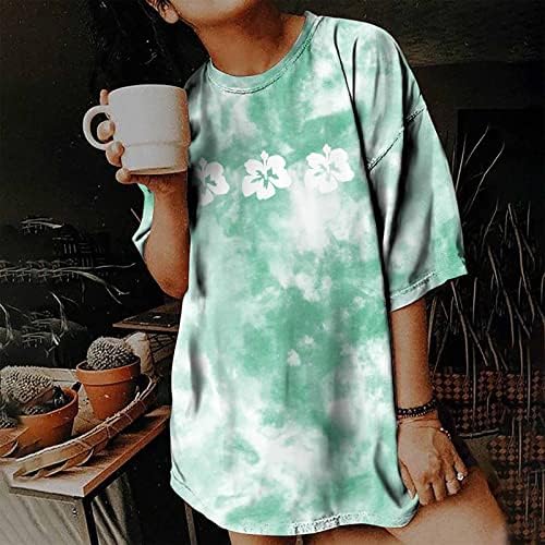 Bluz T Shirt Bayanlar Erkekler için Sonbahar Yaz 2023 Kısa Kollu Pamuklu Grafik Ortaçağ Batik Rahat Gevşek Fit HU