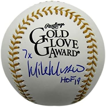Mike Mussina İmzalı / Inscr Altın Eldiven Ödülü Beyzbol Orioles PSA / DNA 177768-İmzalı MLB Eldivenleri
