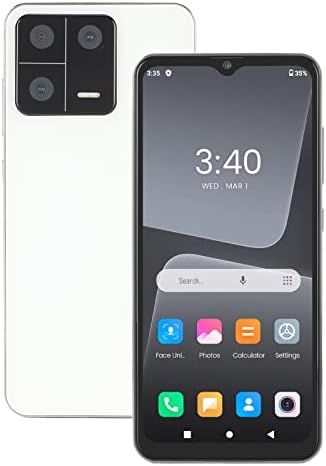 M13 Akıllı Telefon, 8 Çekirdekli işlemci Desteği 4G Ağ İş için Beyaz 5G WiFi Akıllı Telefon (ABD Plug)