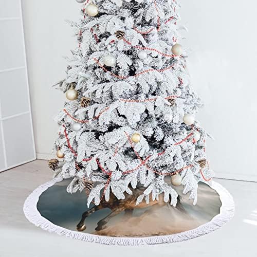 Vahşi aygır toz at Noel ağacı etek tatil parti süslemeleri Püskül dantel ile