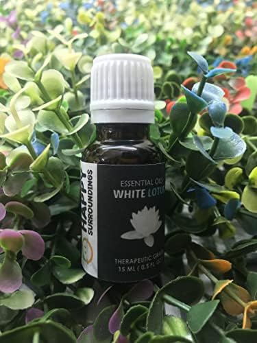 Beyaz Lotus Uçucu Yağlar ~ Saf Doğal Aromaterapi Masaj Yağı - Terapötik Sınıf-100 % Doğal Tütsü-Saf uçucu yağ (50