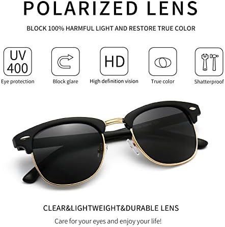 Polarize Lens ile SUNGAİT Klasik Yarım Çerçeve Retro Güneş Gözlüğü