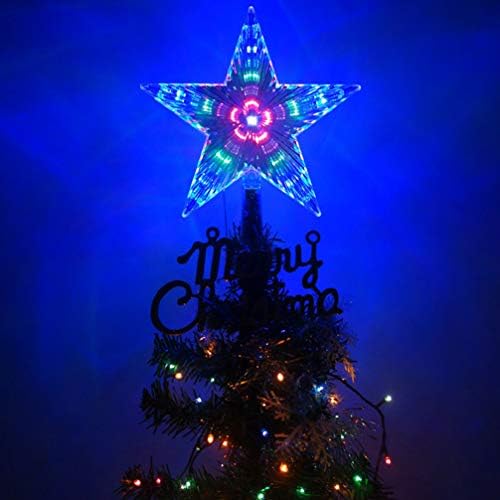 SHERCHPRY 4 adet Noel ağacı ışık, plastik kristal yıldız led ışık, yıldız Noel ağacı Topper ışıkları