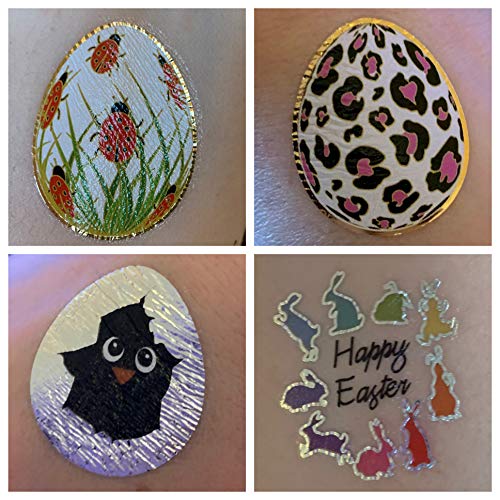 Paskalya Geçici Dövmeleri | 8 Yaprak üzerinde 168 Dövme / Paskalya Yumurtası Oyuncakları için / Paskalya Sepeti Doldurucuları