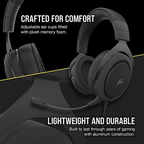 Corsair HS50 Pro-Stereo Oyun Kulaklığı-Discord Sertifikalı Kulaklıklar – PC, Mac, Xbox Serisi X, Xbox Serisi S, Xbox