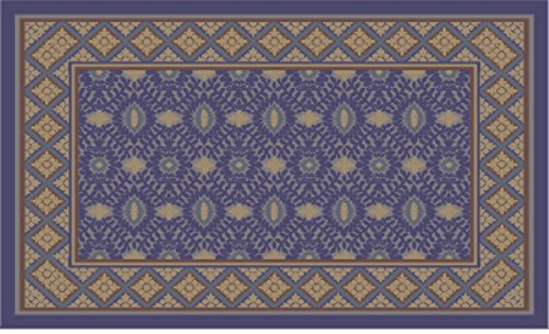 Guardian MLL - 44030522 Dekor Tasarımları Zarif Dekoratif İç Mekan Paspası, 3' x 5', Mavi