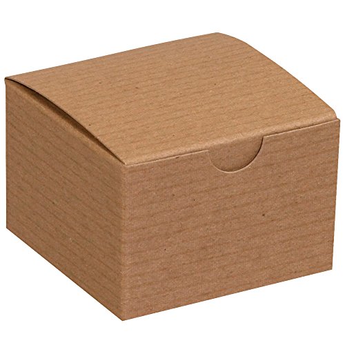 Hediye Kutuları, 3 x 3 x 2, Kraft, 100/Kutu, indirimli Kargo ABD