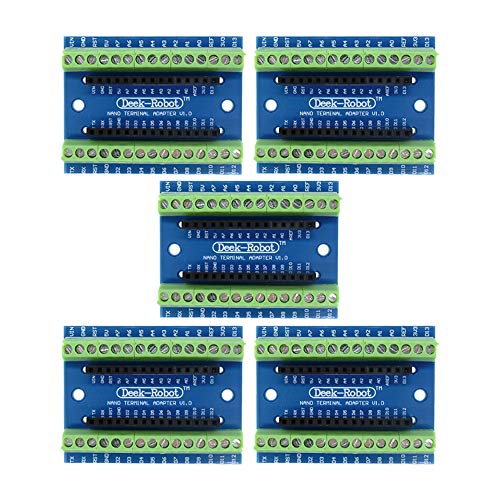 Aideepen 5 adet Nano V3.0 genişletme kartı V3.0 kesme panosu Vidalı Terminal Adaptör Kalkanı Nano V3. 0 AVR ATMEGA328P-AU