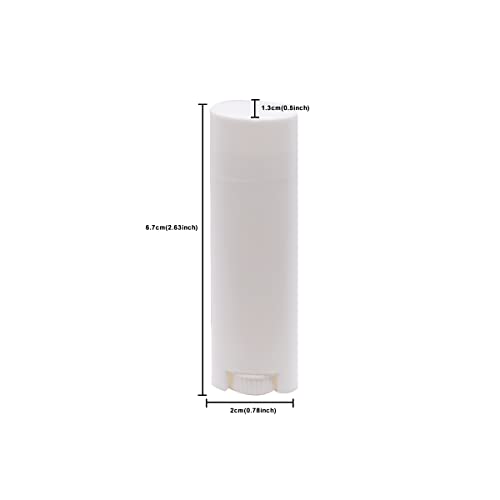 Misgirlot Oval Dudak Şişesi, 60 Adet Boş Dudak Balsamı Tüpleri Boş Plastik Deodorant Kapları Ev Yapımı Ruj Deodorant