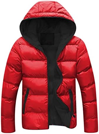 Erkek Kış Ceket Moda Rahat Sonbahar Ve Kış Renk Kontrast Kalın Kapşonlu pamuklu ceket Rüzgar Geçirmez Yağmur Ceket