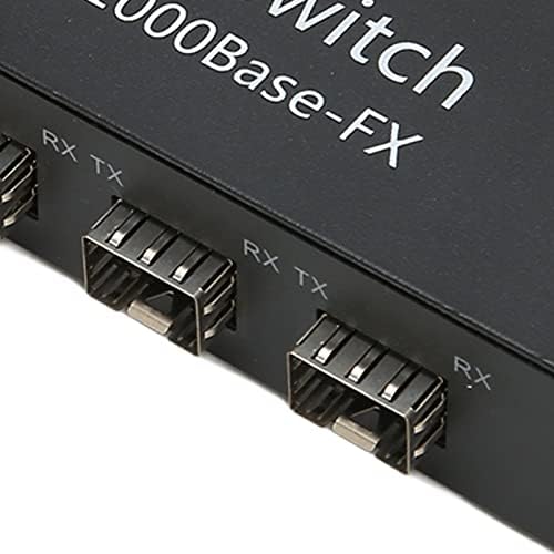 VINGVO SFP Ethernet Fiber Anahtarı, 100-240 V 2 Elektrik Bağlantı Noktası Tak ve Çalıştır Ethernet Fiber Alıcı-verici