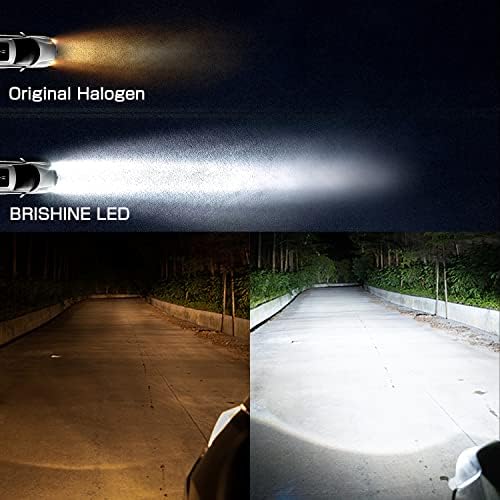 BRISHINE H3 LED Sis ampuller 6000 K Beyaz, 1:1 Mini Boyutu, Süper Parlak CSP Yonga Setleri H3LL Sis Farları için LED