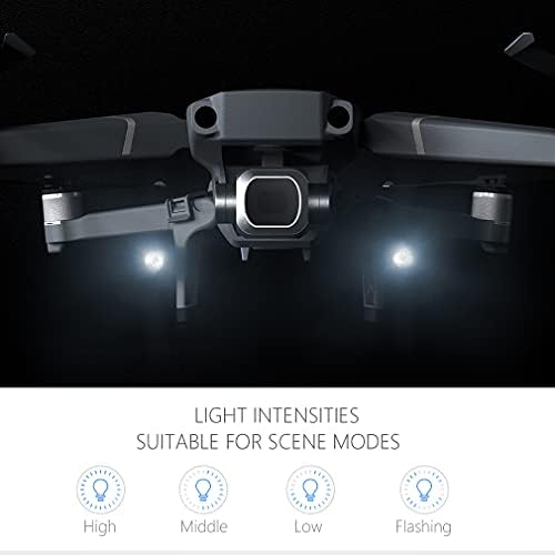 NATEFEMİN Yedek Drone Gece Uçuş led ışık Kiti+Aydınlatma Genişletilmiş İniş takımı Bacak Koruyucu DJI (Mavic 2 Pro/Zoom)