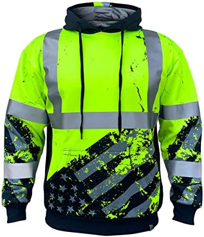 SafetyShirtz SS360 Amerikan Grit Kapüşonlu Sweatshirt ANSI Sınıf 3