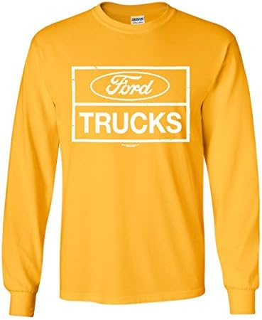 Sıkıntılı Ford Kamyon Uzun Kollu T-Shirt F150 Amerikan Pick Up Tee