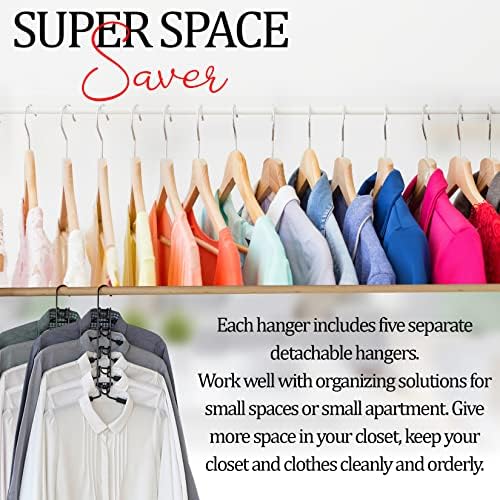 Ağır Hizmet Tipi Metal Elbise Askısı-Klipsli Çok Katmanlı Elbise Askıları-Yerden Tasarruf Sağlayan Elbise Askısı-Portatif