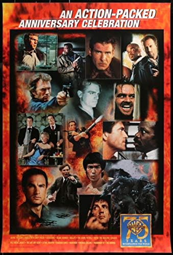 WARNER BROS. 75th Anniversary Action-27 x 40 Orijinal Film Afişi Bir Sayfa 1998