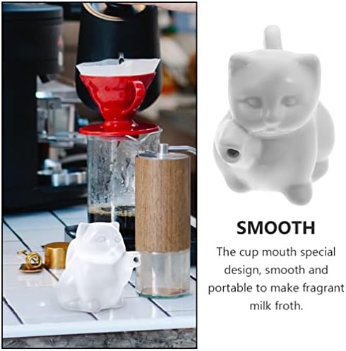 Luxshıny 2 adet Seramik Mini Kedi Kreması Porselen Sos Sunucu Sürahi Şurubu Kavanoz Küçük süt sürahisi Kahve Servis